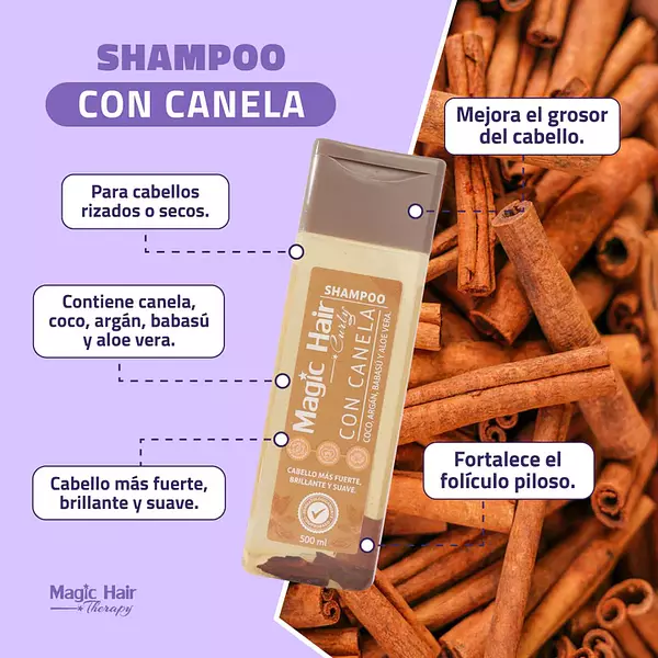 Shampoo Con Canela Curly Magic Hair