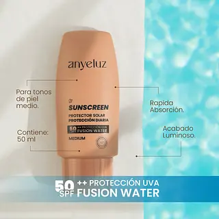 Protector Solar Tono Medium Fusion Water Anyeluz